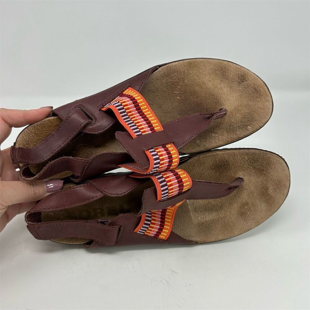 Sorel Women's Slingback Red Thong Sandals Size 8.5 Casual Summer Comfort - Picture 10 of 12